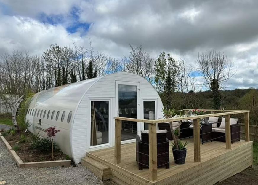 Inside the converted Airbus plane in the UK where you can spend the night in a cabin for just £50 each