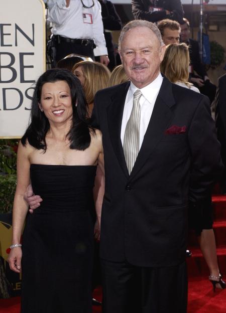 Gene Hackman and his wife, Betsy Arakawa, at the Golden Globe Awards.