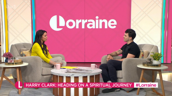 Harry Clark on Lorraine discussing his spiritual journey.