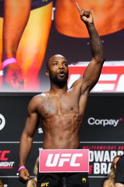 Leon Edwards at a UFC weigh-in.