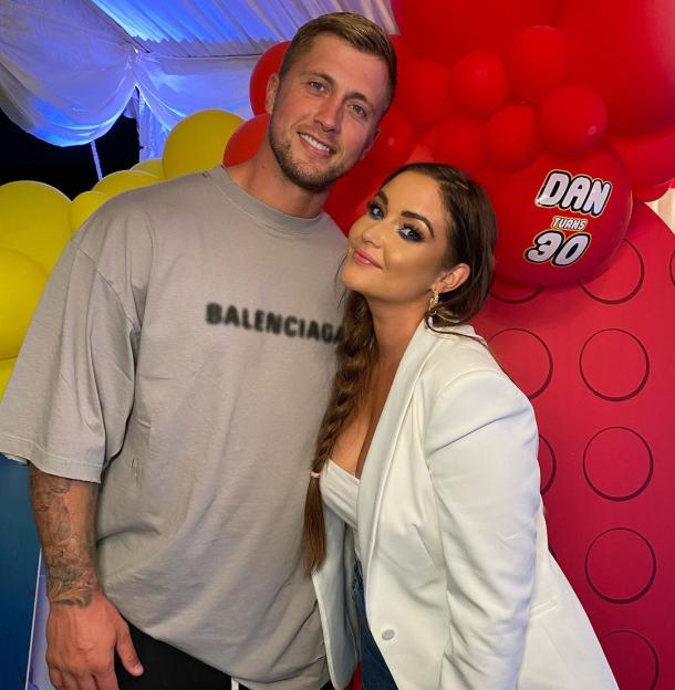 Jacqueline Jossa and Dan Osborne at Dan's 30th birthday party.