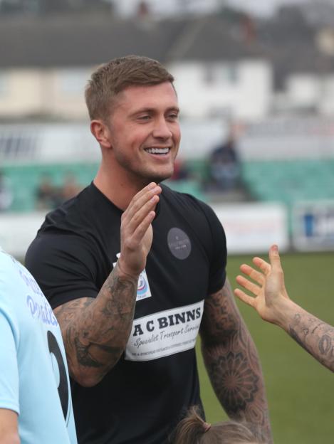 Dan Osborne at a charity football match.