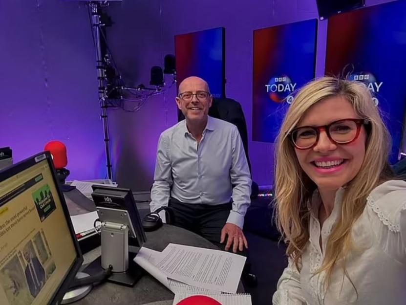 Nick Robinson and Emma Barnett on the BBC Today program.