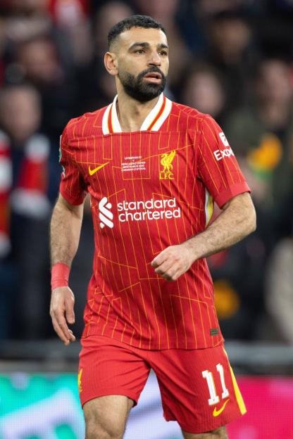 Mohamed Salah of Liverpool at Wembley Stadium.