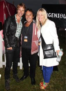 Chesney Hawkes with his parents at a music festival.