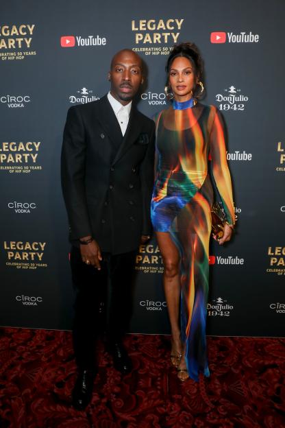 Azuka Ononye and Alesha Dixon at the YouTube Legacy Party.